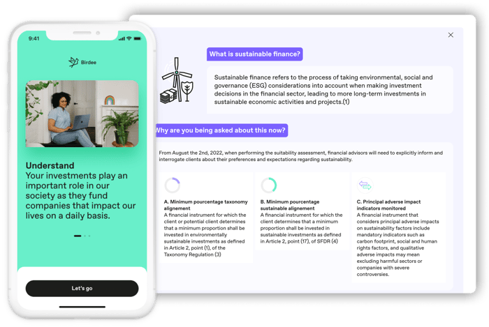 Screens from our internal Design Sprint on sustainable profiling